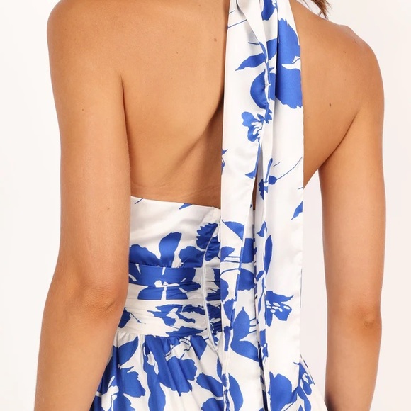 Petal & Pup | ALLORA HALTER DRESS - BLUE FLORAL Maxi Dress | S NWT - Picture 5 of 12